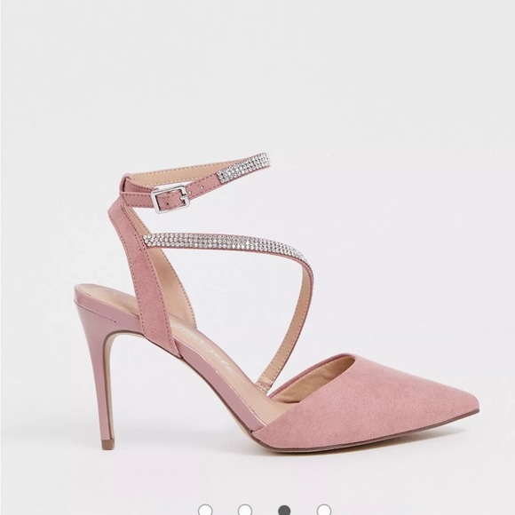Love Your Sole Light Pink Rhinestone Strap Heel - Picture 2 of 7